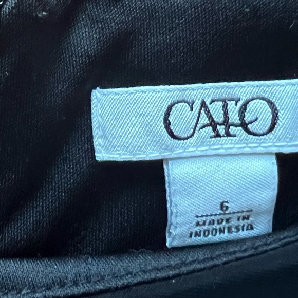 CATO Elegant Black Draped Sleeveless Dress Size 6 - Picture 8 of 13